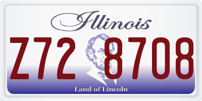 IL license plate Z728708