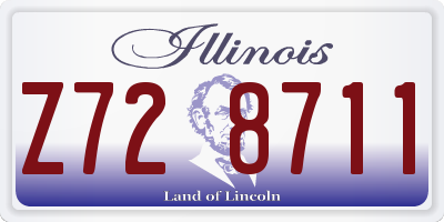IL license plate Z728711