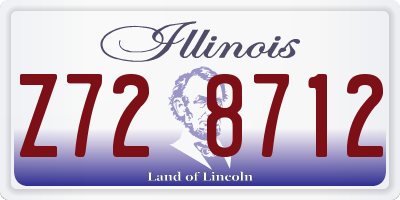 IL license plate Z728712
