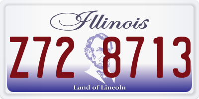 IL license plate Z728713