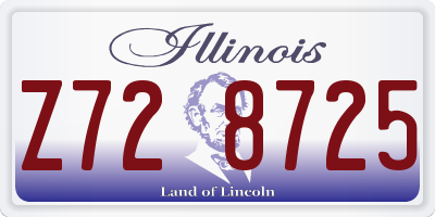 IL license plate Z728725