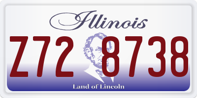 IL license plate Z728738