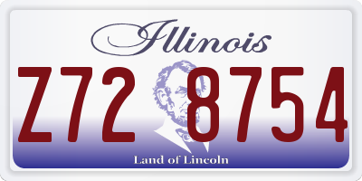 IL license plate Z728754