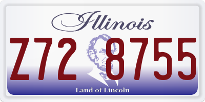 IL license plate Z728755