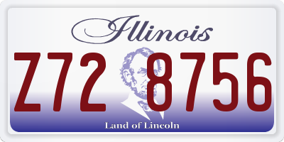 IL license plate Z728756