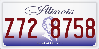 IL license plate Z728758