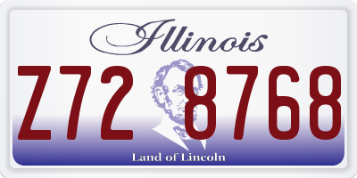 IL license plate Z728768