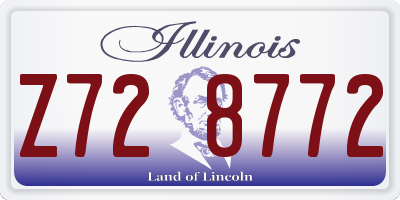 IL license plate Z728772
