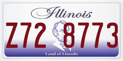 IL license plate Z728773