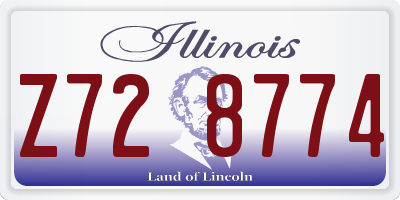 IL license plate Z728774