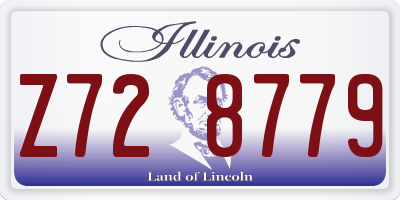 IL license plate Z728779