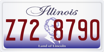 IL license plate Z728790