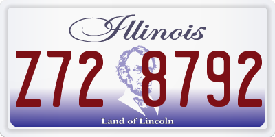 IL license plate Z728792