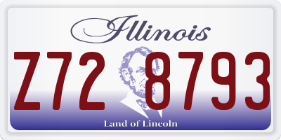 IL license plate Z728793