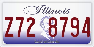 IL license plate Z728794