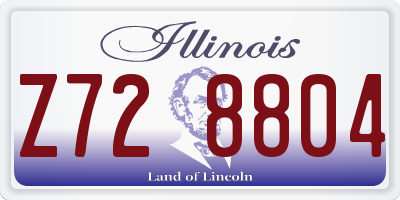 IL license plate Z728804
