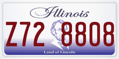 IL license plate Z728808