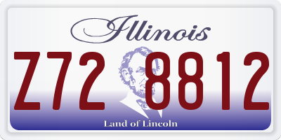 IL license plate Z728812