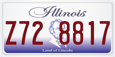 IL license plate Z728817