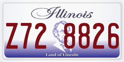 IL license plate Z728826
