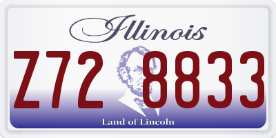 IL license plate Z728833
