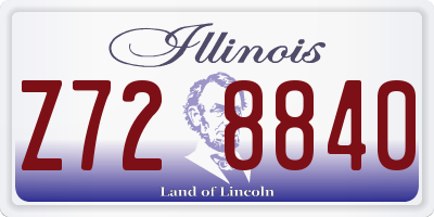 IL license plate Z728840
