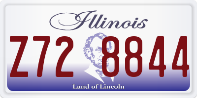 IL license plate Z728844