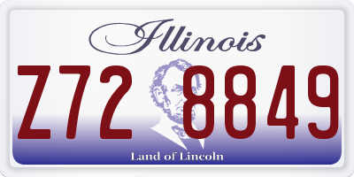 IL license plate Z728849
