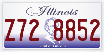 IL license plate Z728852