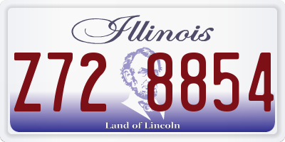 IL license plate Z728854