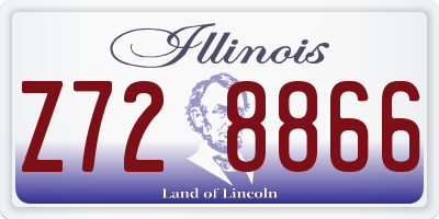 IL license plate Z728866