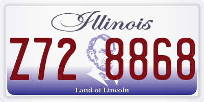 IL license plate Z728868