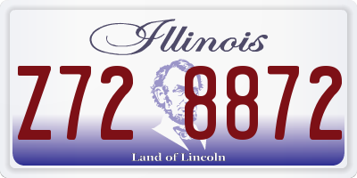 IL license plate Z728872