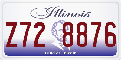IL license plate Z728876