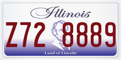 IL license plate Z728889