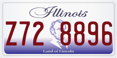 IL license plate Z728896