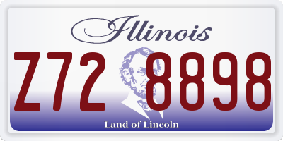 IL license plate Z728898