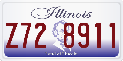 IL license plate Z728911