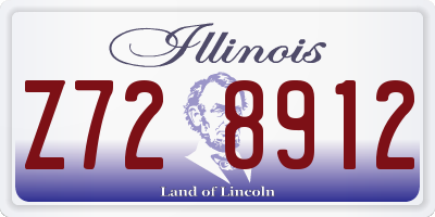 IL license plate Z728912