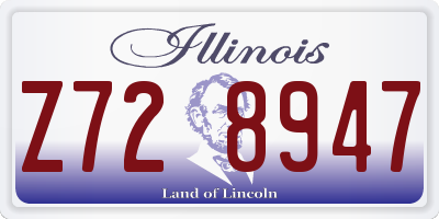 IL license plate Z728947