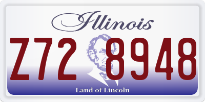 IL license plate Z728948