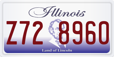 IL license plate Z728960