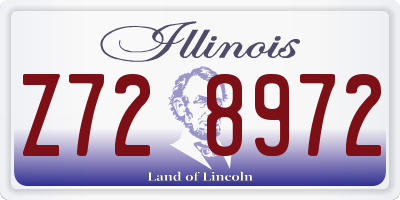IL license plate Z728972