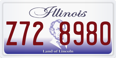 IL license plate Z728980