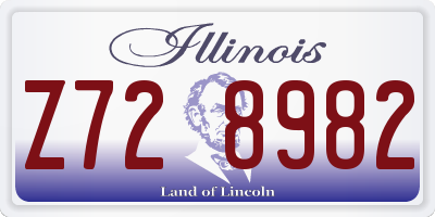 IL license plate Z728982
