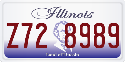 IL license plate Z728989