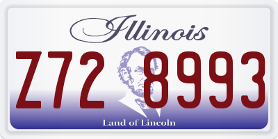IL license plate Z728993