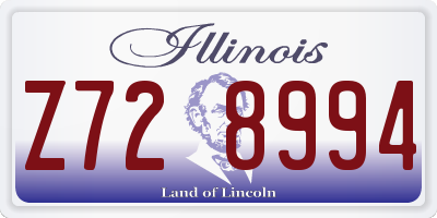 IL license plate Z728994