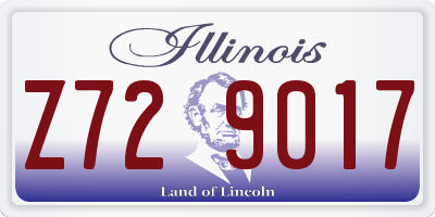 IL license plate Z729017