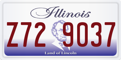 IL license plate Z729037